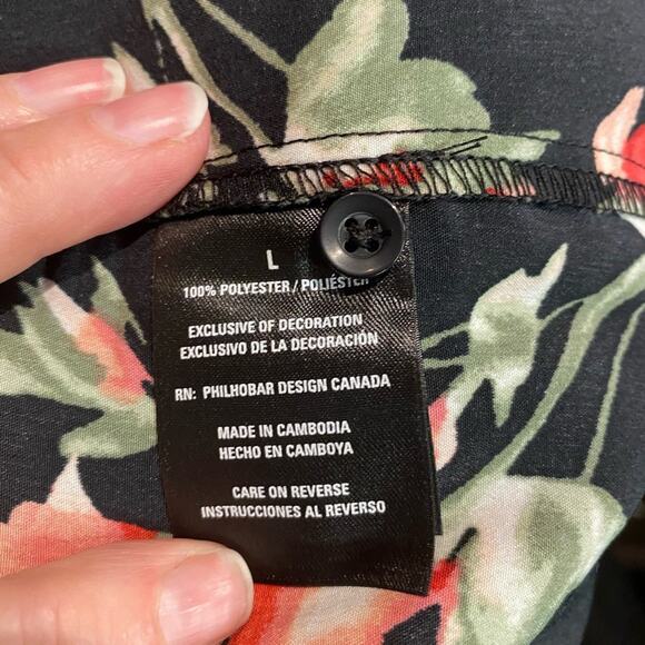 Original by Nicole Miller Women's Large Tropical Print Summer Sleeveless Dress - Picture 6 of 7